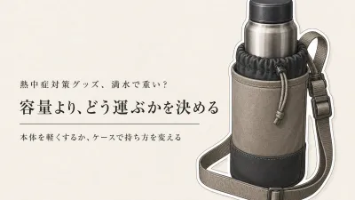 レビュー数が多いハンドル付き水筒・ショルダー水筒ケース7選｜通勤・車・公園の持ち方を比較