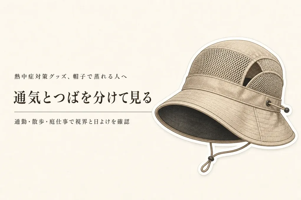 遮熱帽子の選び方｜つばの形と通気性を通勤・散歩・庭仕事で比較