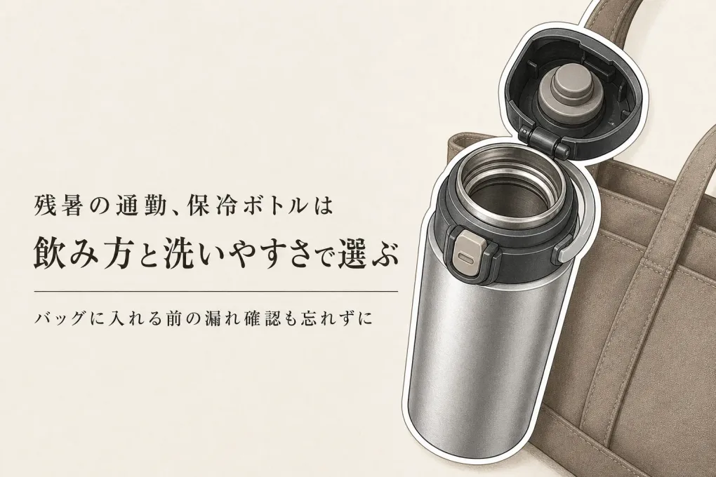 残暑の通勤用保冷ボトルはどれ？ストロー付き・ワンタッチ・広口を洗いやすさと漏れにくさで比較