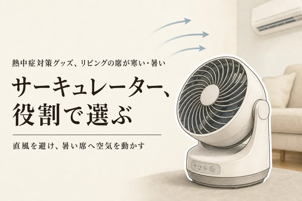 レビュー数が多いサーキュレーター・扇風機5選｜リビングの寒い席と暑い席を使い分ける