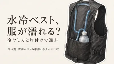 水冷ベスト・保冷剤ベスト・空調ベストの違い｜服が濡れる不安と手入れで選ぶ