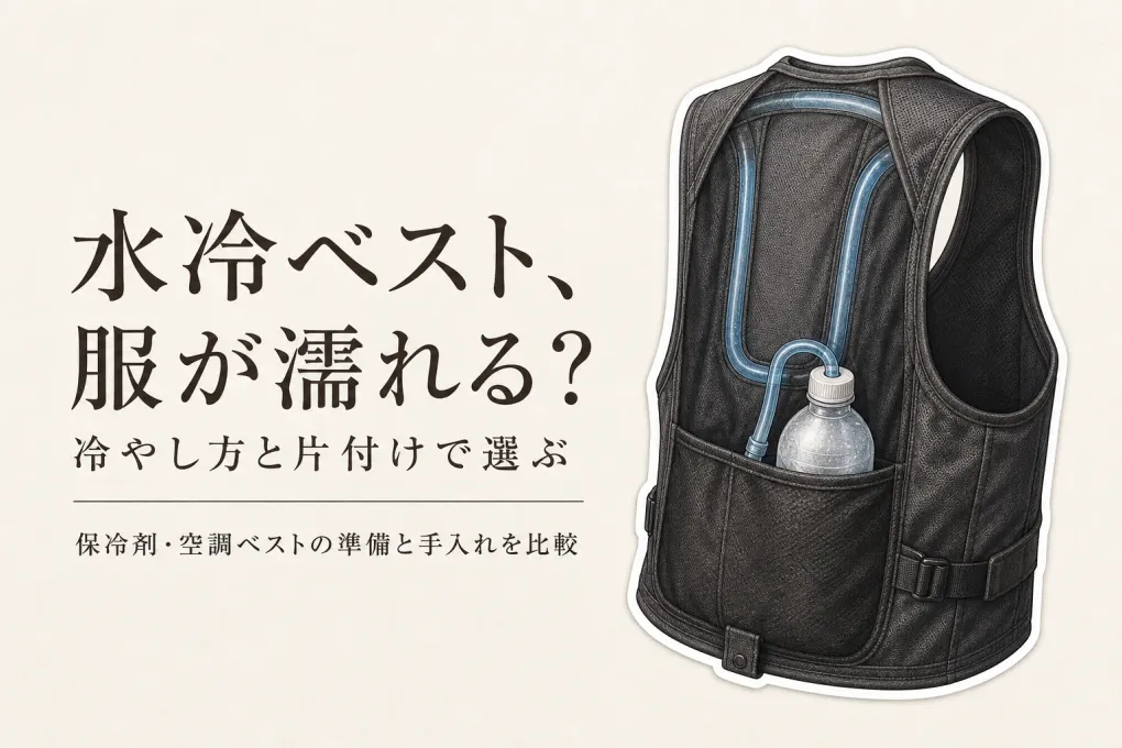水冷ベスト・保冷剤ベスト・空調ベストの違い｜服が濡れる不安と手入れで選ぶ